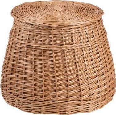 Kosz na pranie WickerPL Pufa kosz na zabawki wiklinowy kosz na pranie 30/40 H33 cm