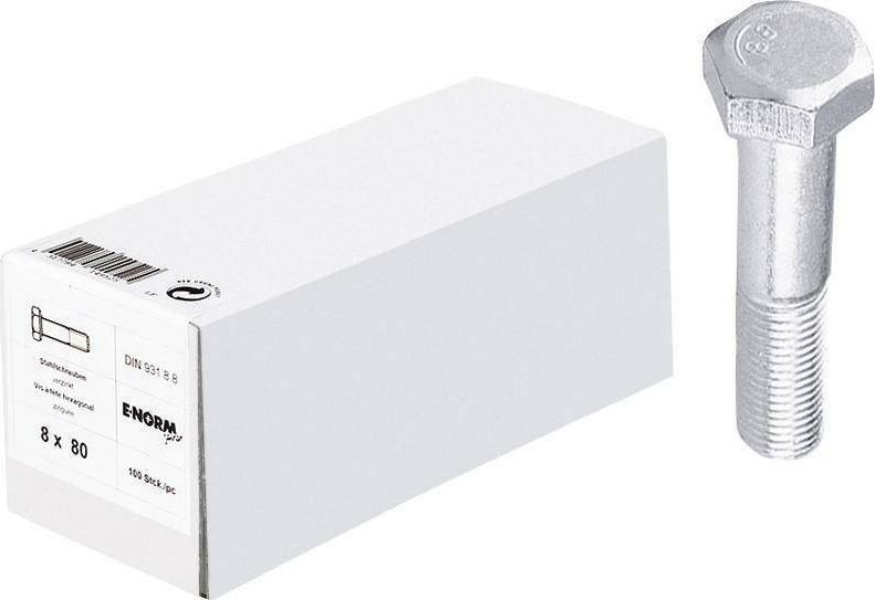 E-NORMpro DIN 931, 8.8 ocynk.galwan., M12x65 opak.handl.E-NORMpro