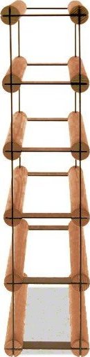 Wamar-Sosenka Regał na wino Stojak na 5 Butelek Szklanych/ PET RW-8/ 1x5 Brązowy Metal + Drewno RW-8-1X5-5_O_BR