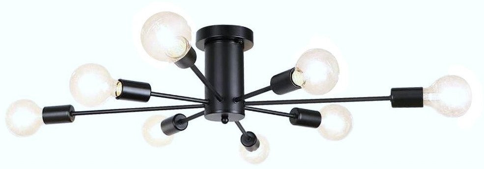 Lampa sufitowa metalowa loft cylinder wisząca AT43-8SZ-Black