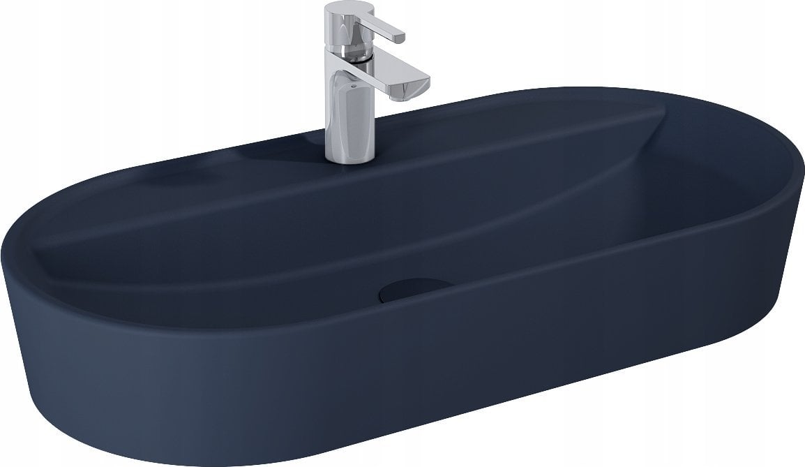Umywalka 146045 UMYWALKA BABETTE 82X42 BLAT, CERAM NAVY BLUE MATT // EL.146045