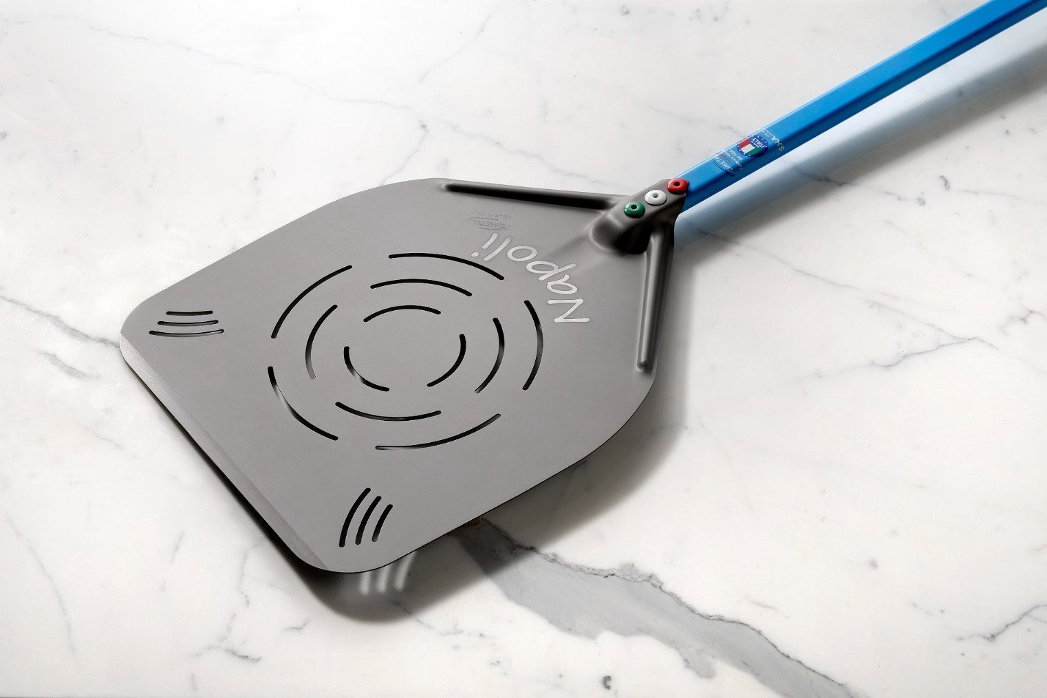 GI.METAL Napoli Prostokątna Perforowana Łopatka do Pizzy 36x36 cm