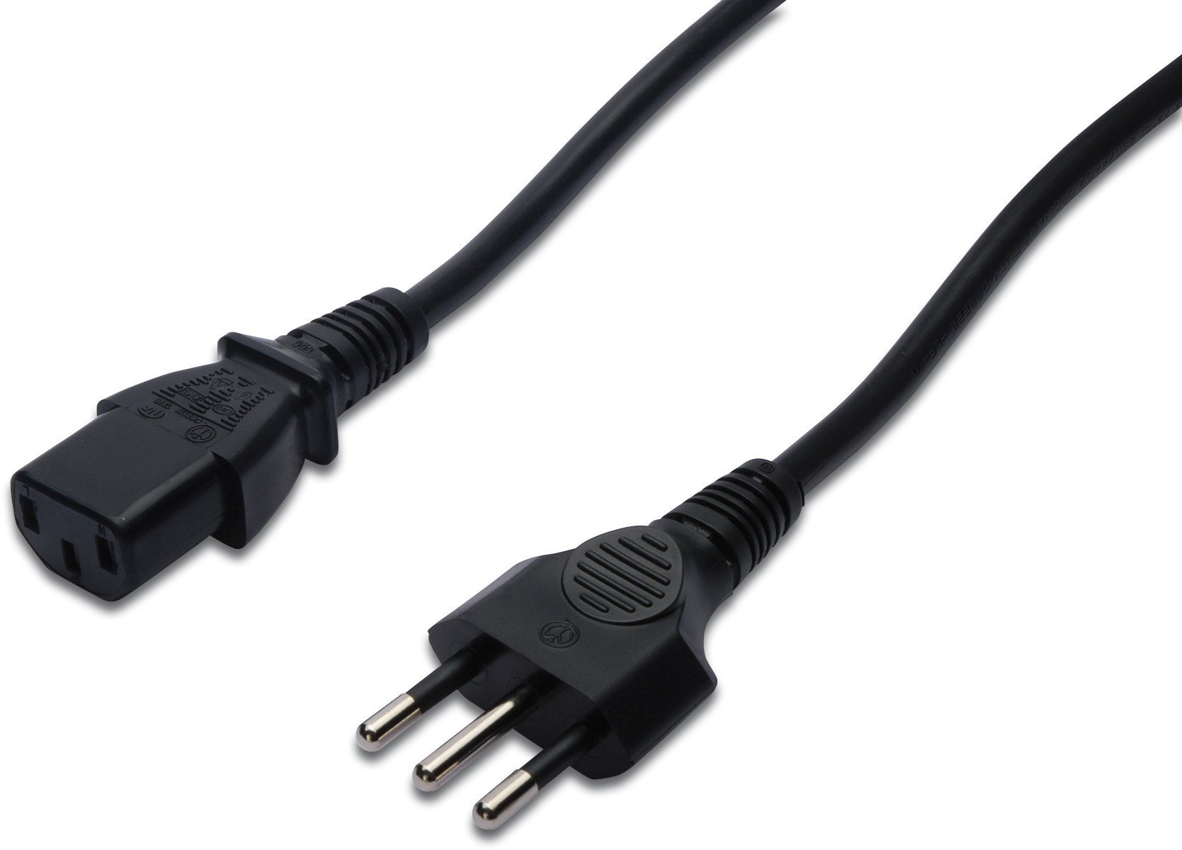 ASSMANN Netzanschlusskabel Italien Stecker - C13 Buchse 1,8m