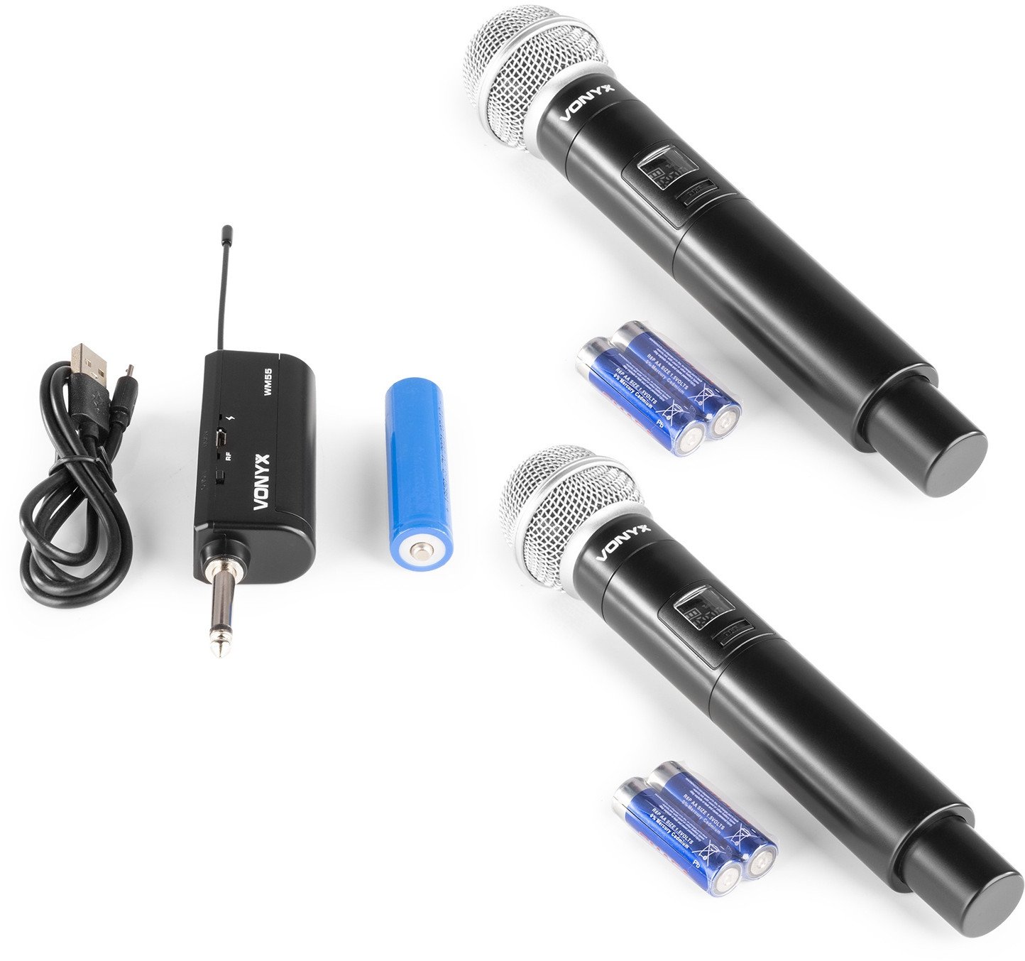 Bezprzewodowy zestaw mikrofonów UHF do ręki WM552 Vonyx one size