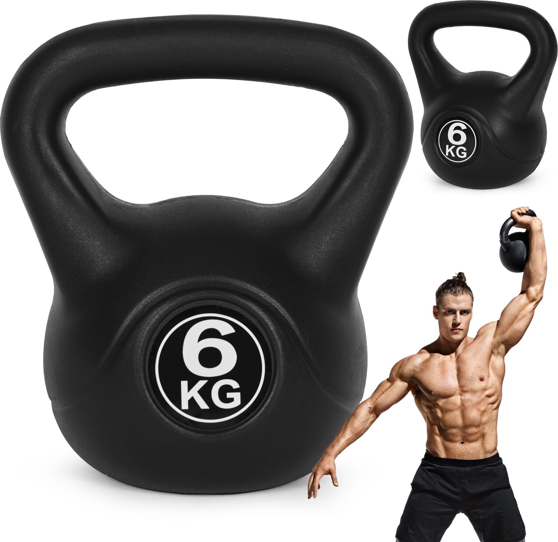 Kettlebell kettle 6 kg do ćwiczeń hantla kula odważnik obciążenie ciężar fitness ModernHome