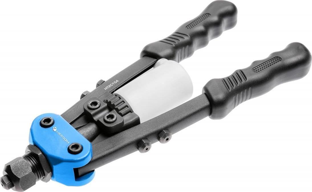 Högert Technik Nitownica dwuręczna krótka 250 mm, 5 wymiennych głowic, maks. 4.8 mm HT2C154