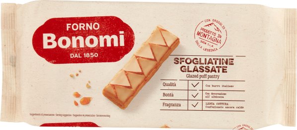 Ciastka Sfogliatine Glassate 135g - Bonomi