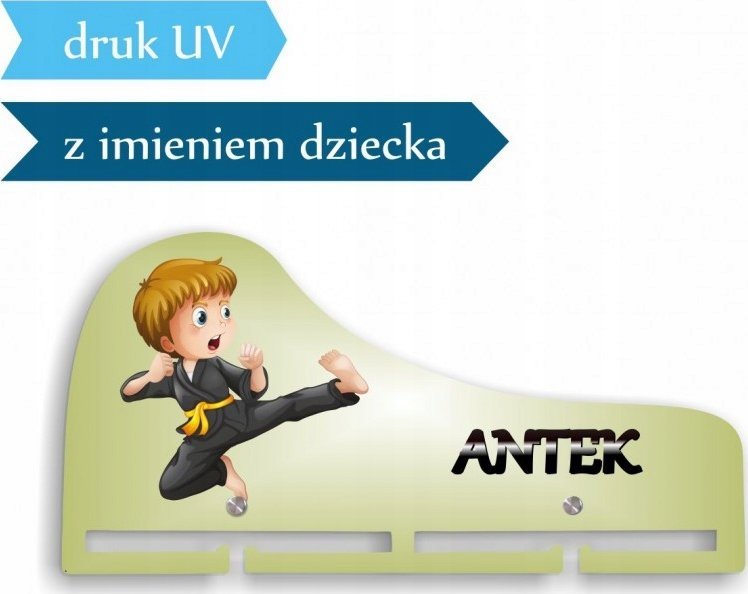 naSciane Wieszak MEDALÓWKA na medale KARATE Z IMIENIEM 03