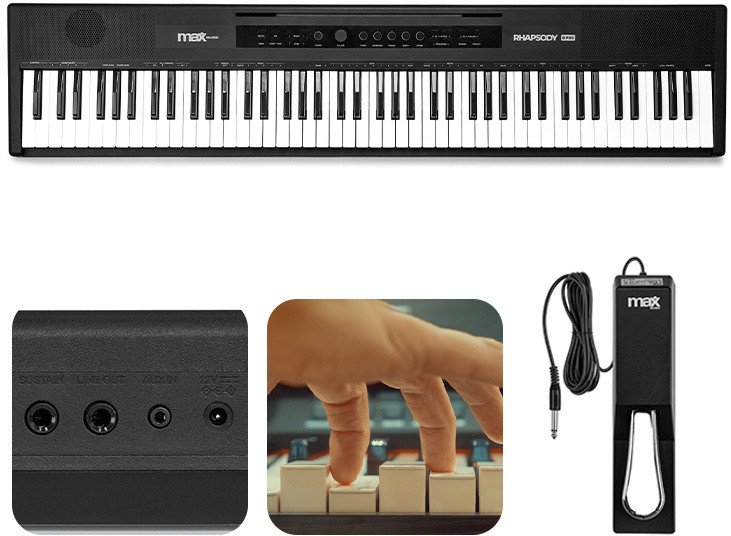 Pianino cyfrowe ważone pełnowymiarowe 88-klawiszowe RhapsodyDP88 Max one size