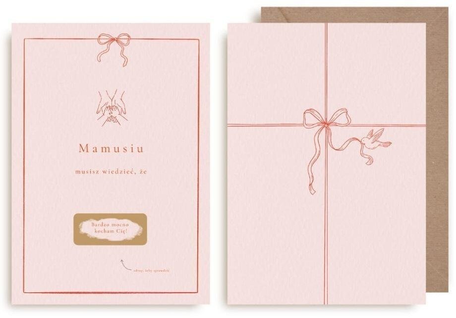 Kartka zdrapka - Mamusiu kocham Cię