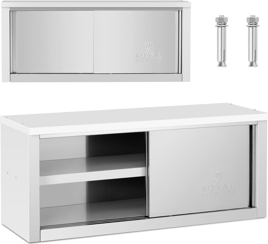 Szafa ścienna gastronomiczna z drzwiami przesuwanymi STAL 130 kg 120 x 40 x 50 cm