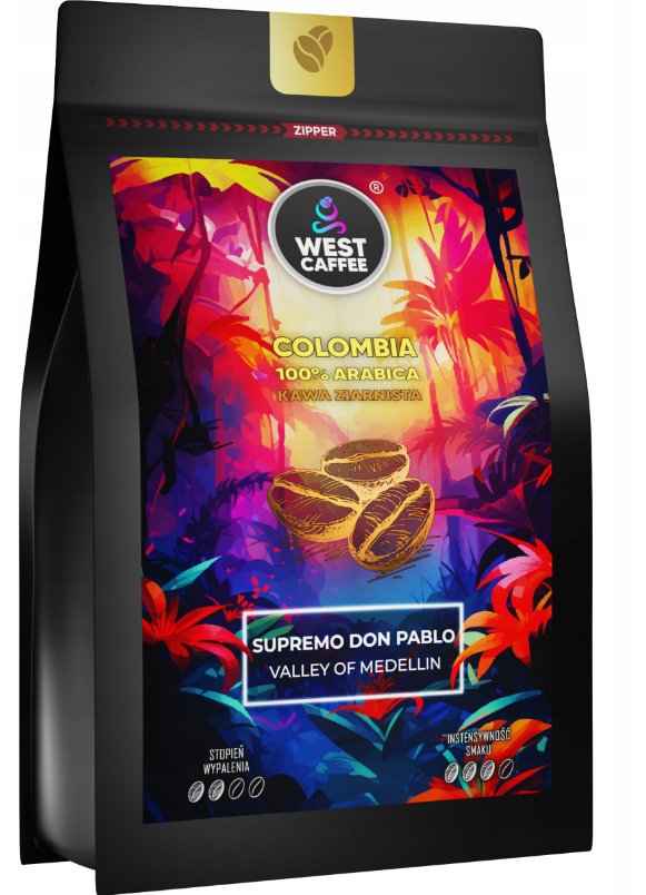KAWA ZIARNISTA Kolumbia 250g 100% Arabica -Supremo don Pablo- ŚWIEŻO PALONA