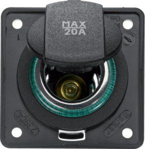 Hager Gniazdo zasilające 24V samochodowe antracyt mat Integro mechanizm (0945702505)