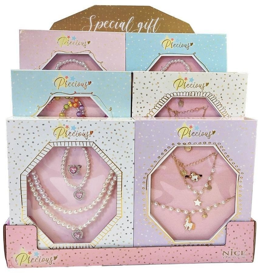 Zestaw biżuterii w opakowaniu prezentowym biały