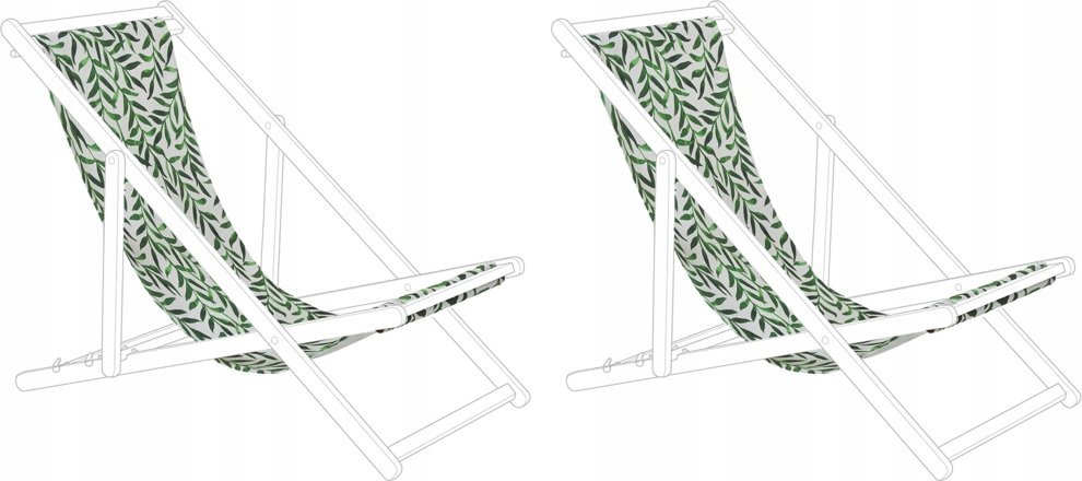 Beliani Zestaw 2 tkanin leżakowych wzór w liście ANZIO / AVELLINO!