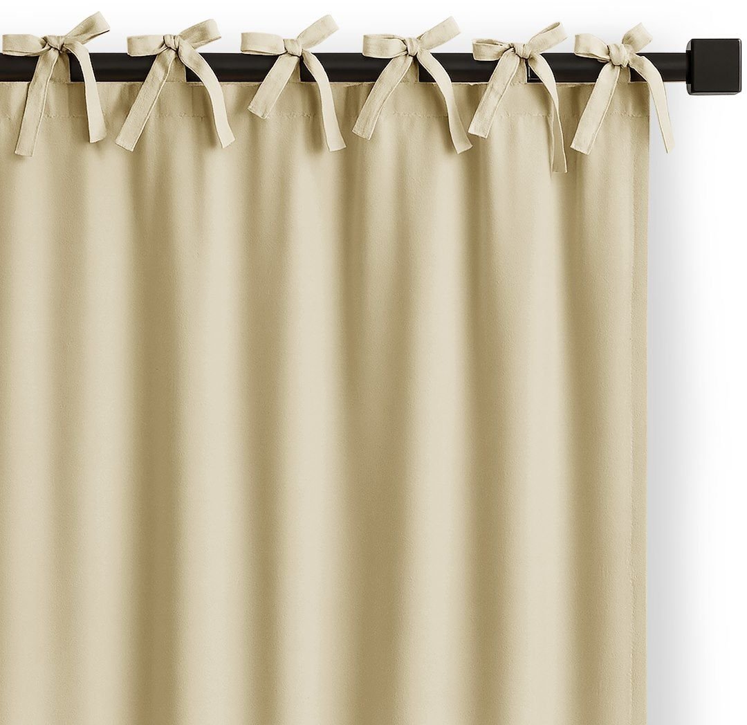 Zasłona c. beżowa CARLI 140x250 mat na troczkach Restilo