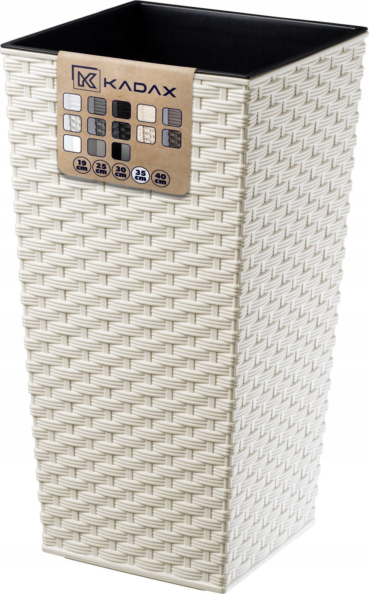 Kadax KADAX Doniczka Donica 34x68cm Wkład Kremowa Rattan