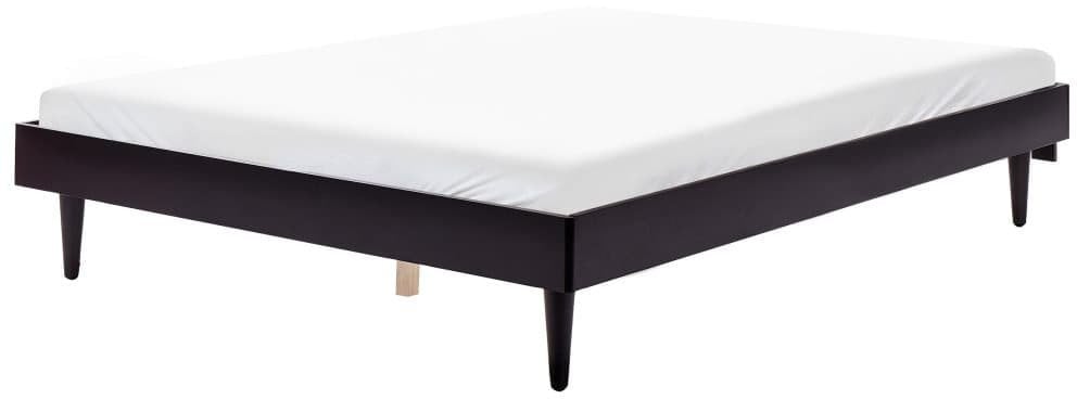 Beliani Łóżko Drewno TOUCY 160 x 200 cm Czarny