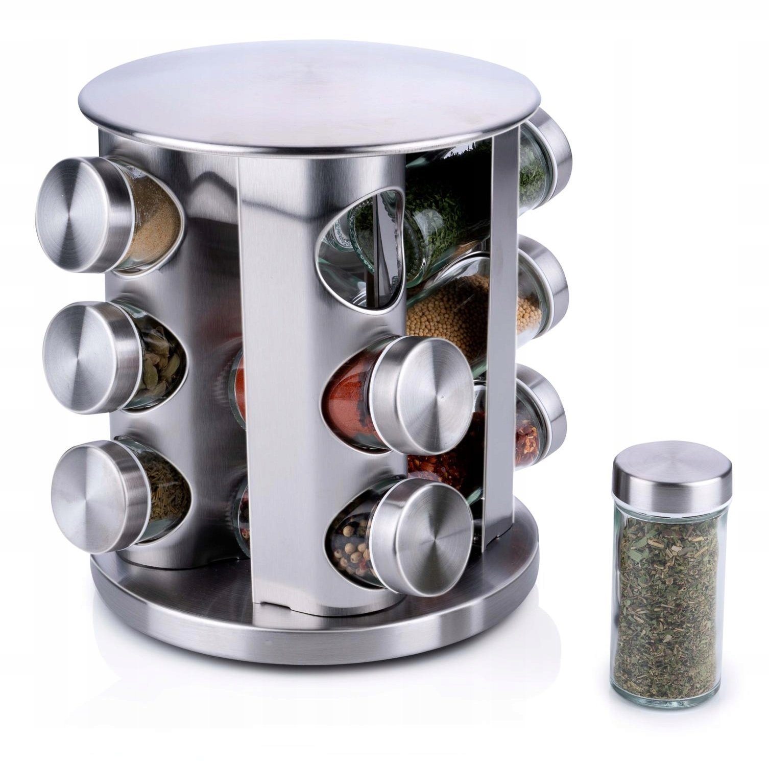 Alpina - Obrotowy stojak organizer na przyprawy 12 słoiczków