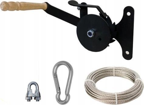 QLS KOŁOWROTEK KORBA KORBKA ZESTAW DO GRILLA TRÓJNÓG