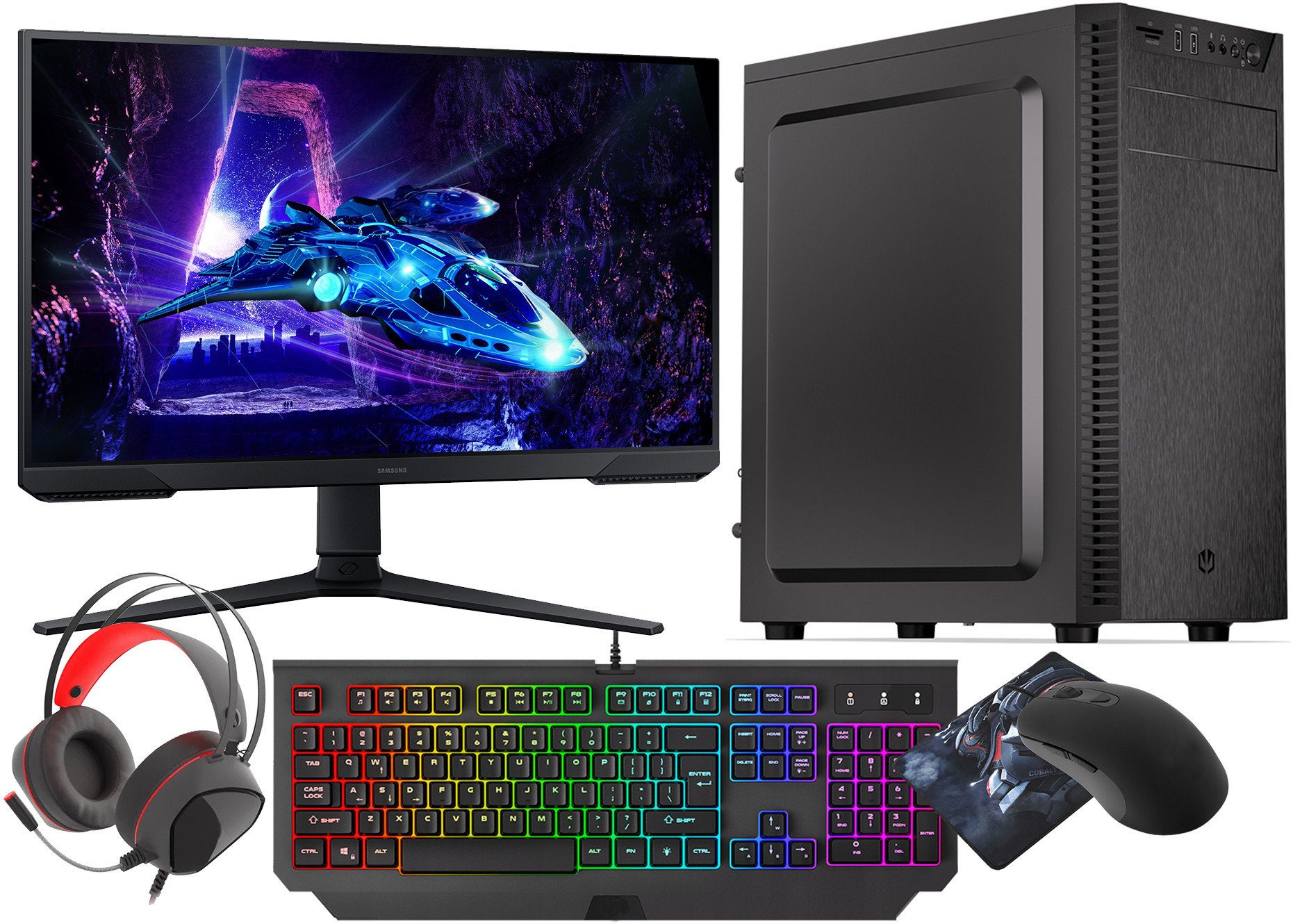 AI PC VIST Ryzen 5 8600G 16GB DDR5 Radeon 760M SSD 1TB nVme WIFI W11 24" 180Hz