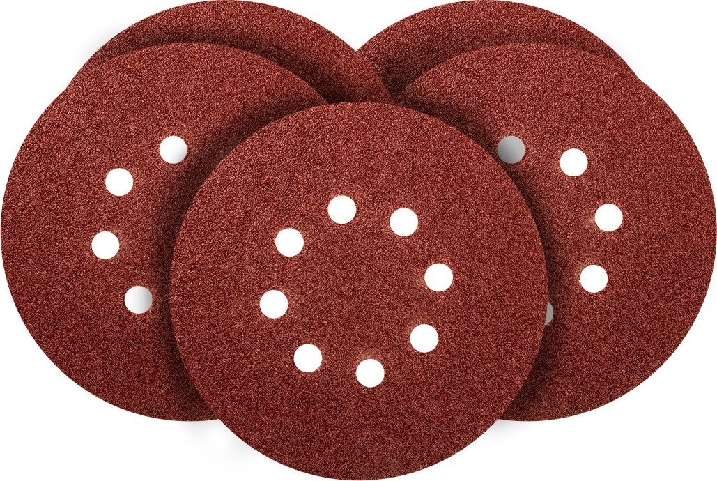 Graphite Krążki ścierne 150 mm, K60, 5 szt., z 8 otworami, 65mm