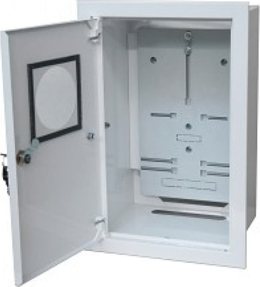 Alfako Rozdzielnica podtynkowa metalowa 1x3F zamke okienko RAL 9003 A-RW19