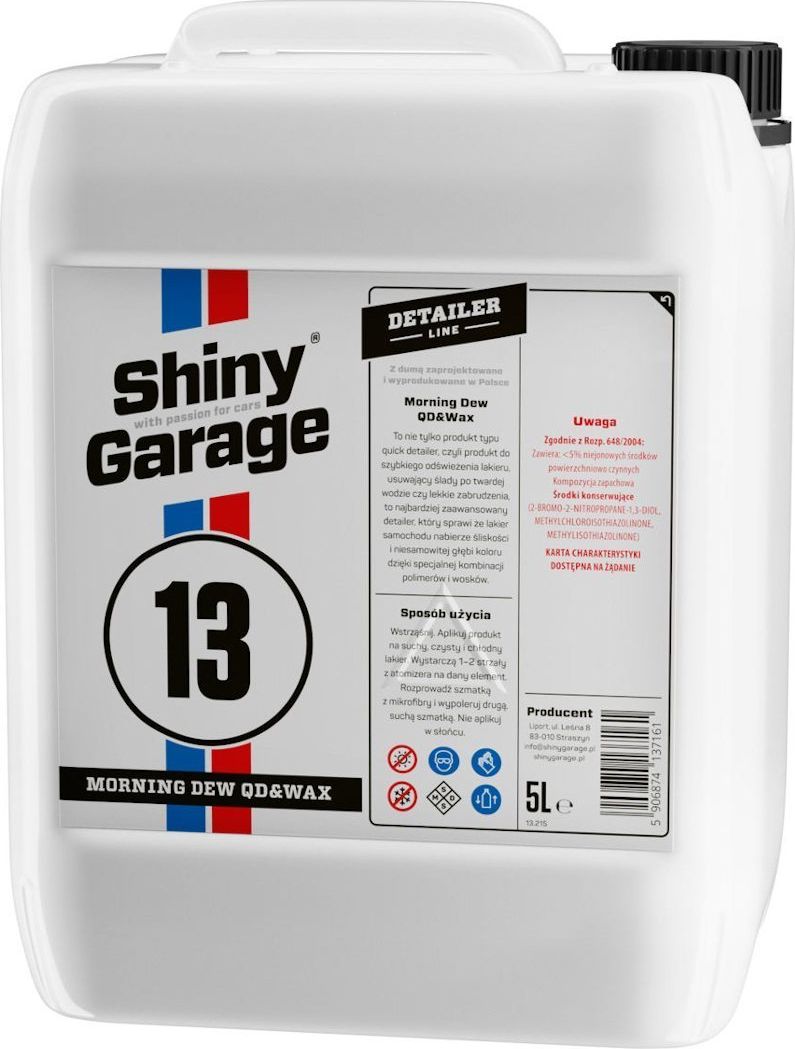 Shiny Garage Shiny Garage Morning Dew Quick Detailer z woskiem 5L uniwersalny