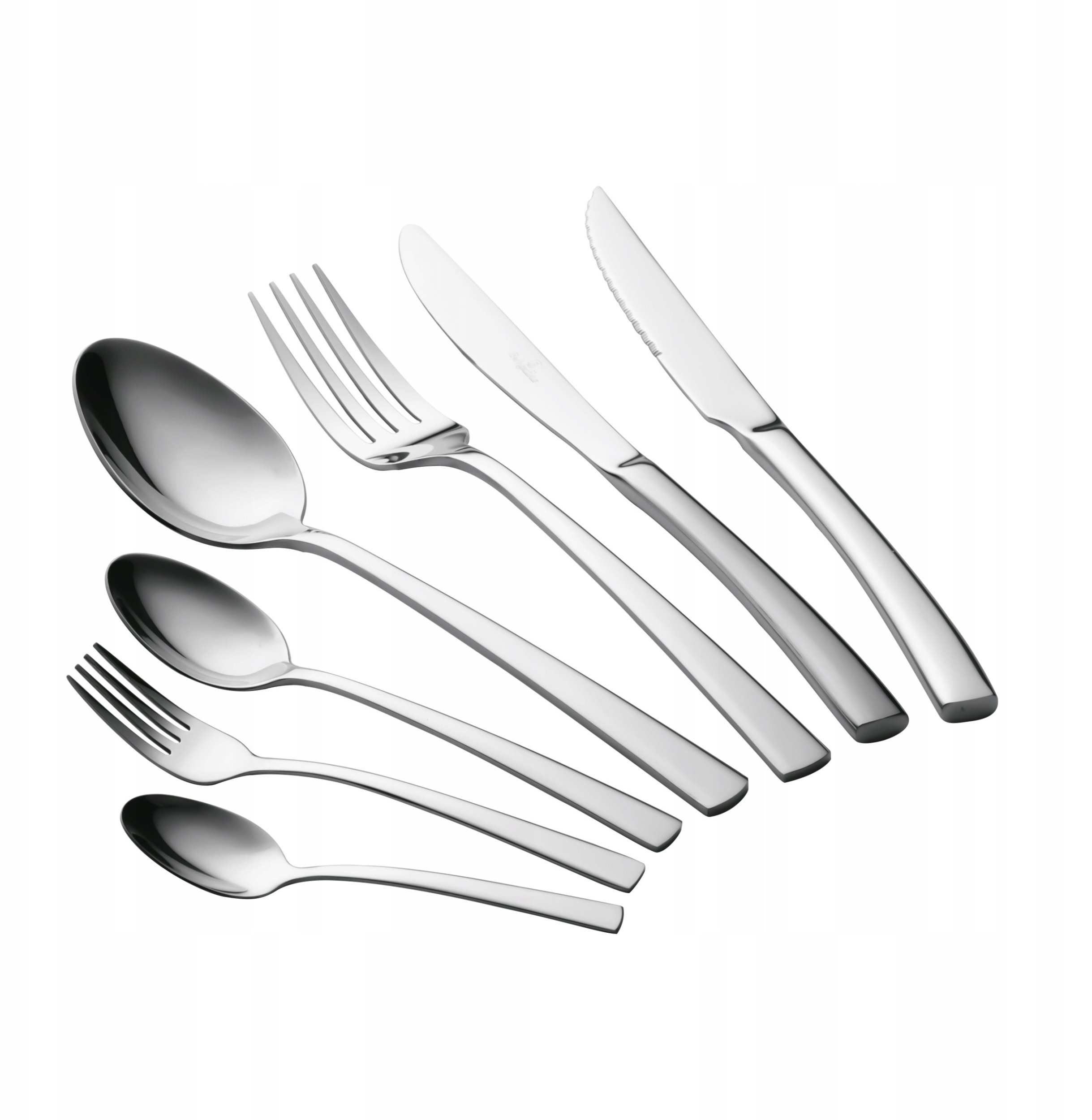 KOMPLET SZTUĆCÓW 42-ELE DLA 6 OSÓB BŁYSZCZĄCE SREBRNE BERLINGER HAUS BH-3045