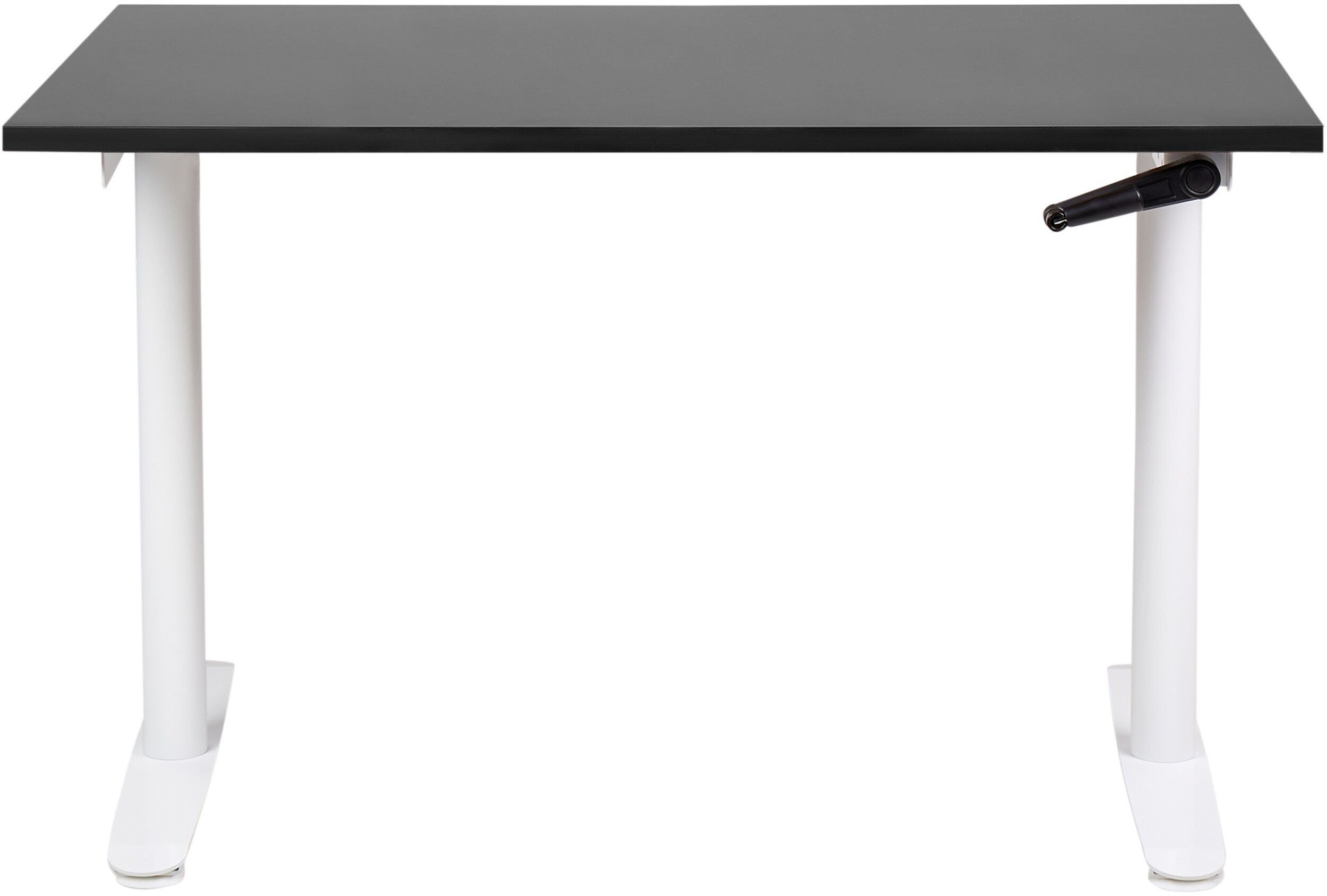 Biurko Beliani Biurko regulowane manualnie 120 x 72 cm czarno-białe DESTINAS