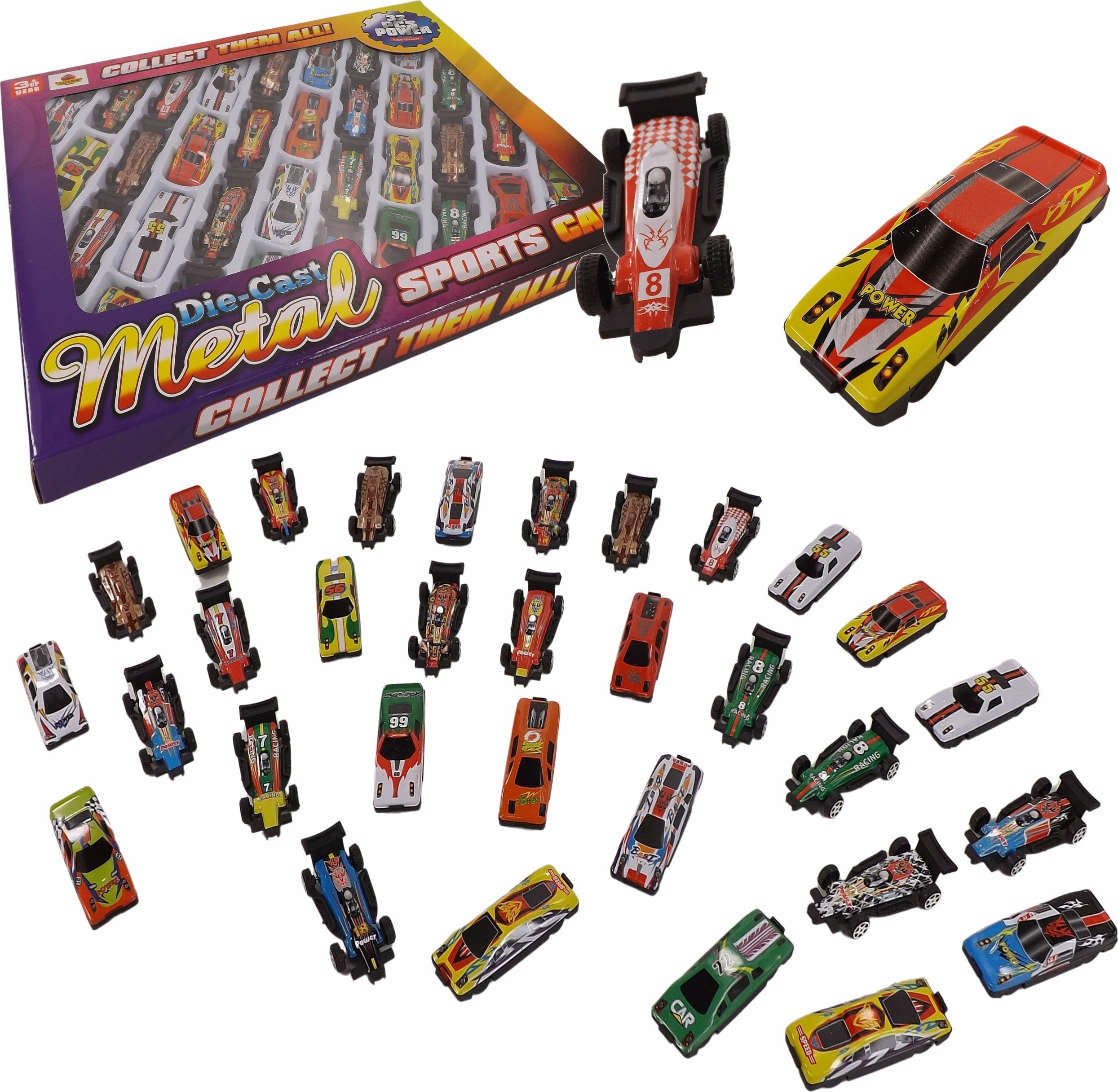 LUXMA Resoraki Wyścigowe samochody pojazdy 32 szt 226