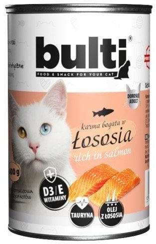 BULTI mielonka bogata w łososia dla kota 400g