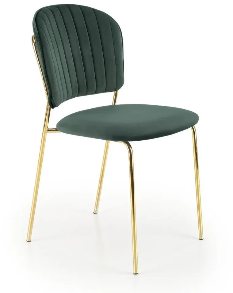 Krzesło tapicerowane K499 VELVET zielone HALMAR