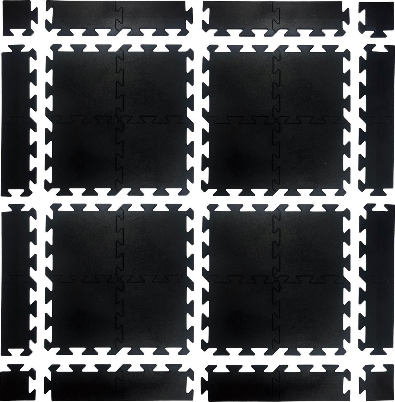 UnderFit Puzzle gumowe na siłownie 15 mm 4 m2 + zakończenia