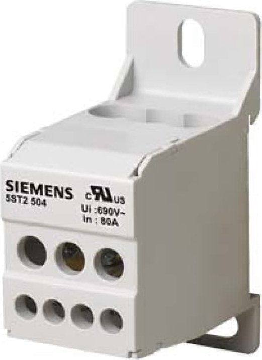 Siemens Blok rozdzielczy 80A 1P 690V 1x16mm2 8x10mm2 DIN 5ST2504