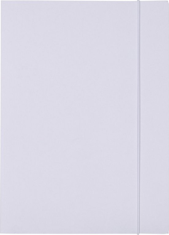 Office Products Teczka z gumką Budget, karton, A4, 250gsm, 3-skrz., biała
