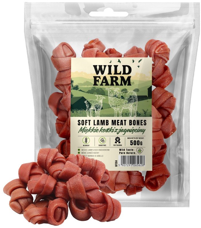 WILD FARM Miękkie kostki z jagnięciny 500g przysmak dla psa