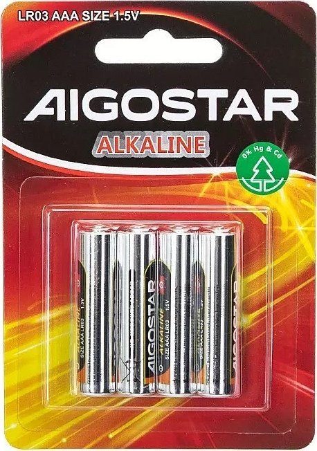 Aigostar Bateria alkaliczna LR03 AAAV 1.5 4 szt. Bateria alkaliczna LR03 AAAV 1.5 4 szt.