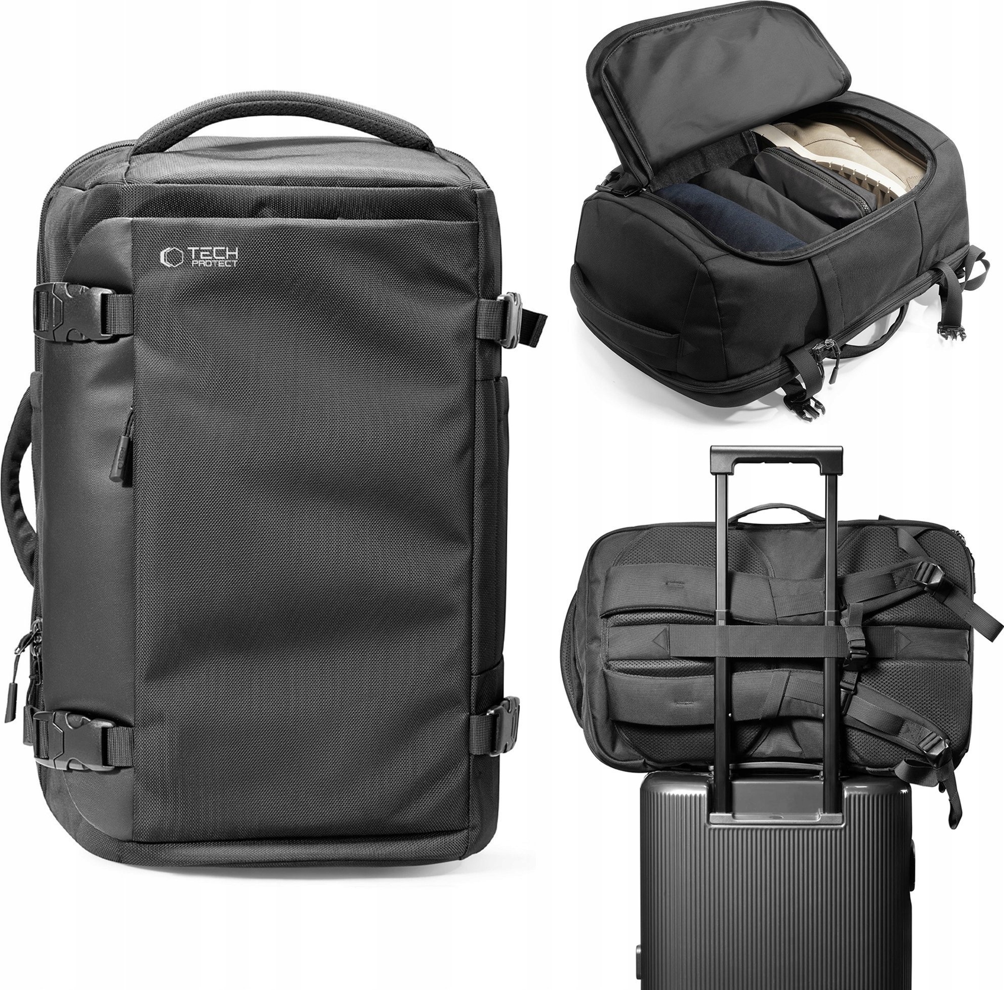 Plecak Tech-Protect Defender S40 Travel Laptop Backpack 40l Black