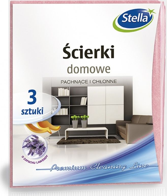 Stella Ścierki domowe STELLA, zapach lawendy, 3 szt., lawendowy
