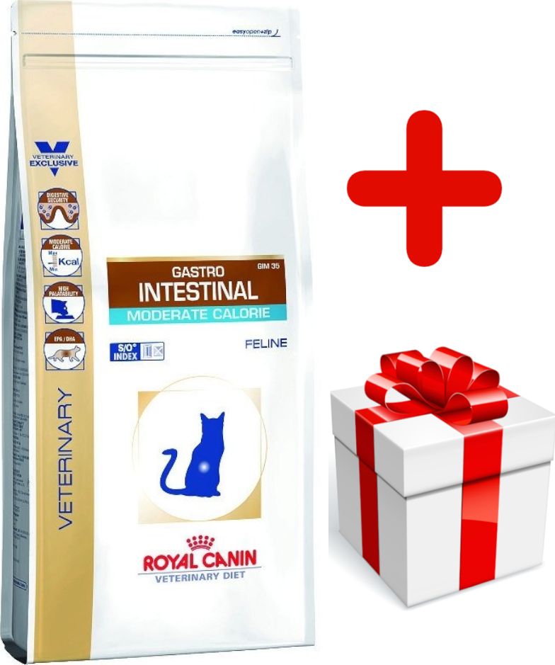 Royal Canin ROYAL CANIN Gastro Intestinal Moderate Calorie GIM 35 4kg + niespodzianka dla kota GRATIS!
