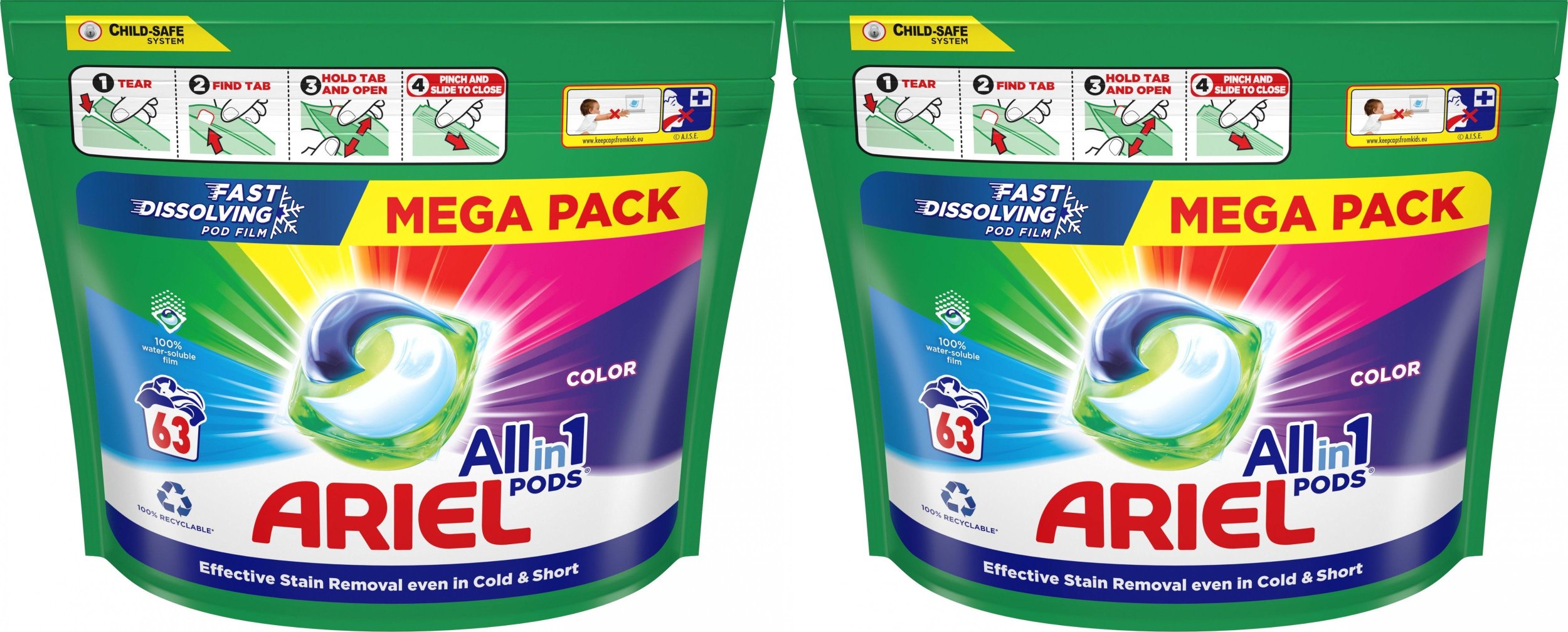 Ariel Kapsułki z płynem do prania All-in-1 PODs 126 szt. color