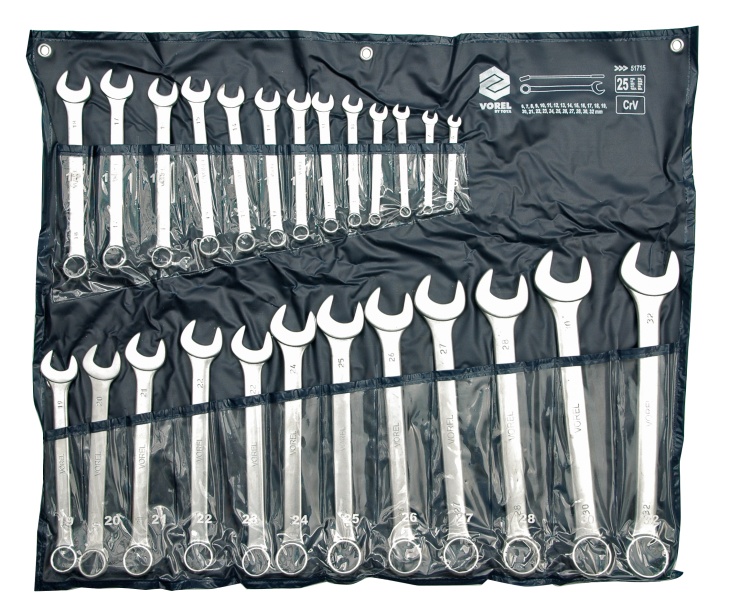 Vorel Zestaw kluczy płasko-oczkowych 6-32mm 25szt. (51715)