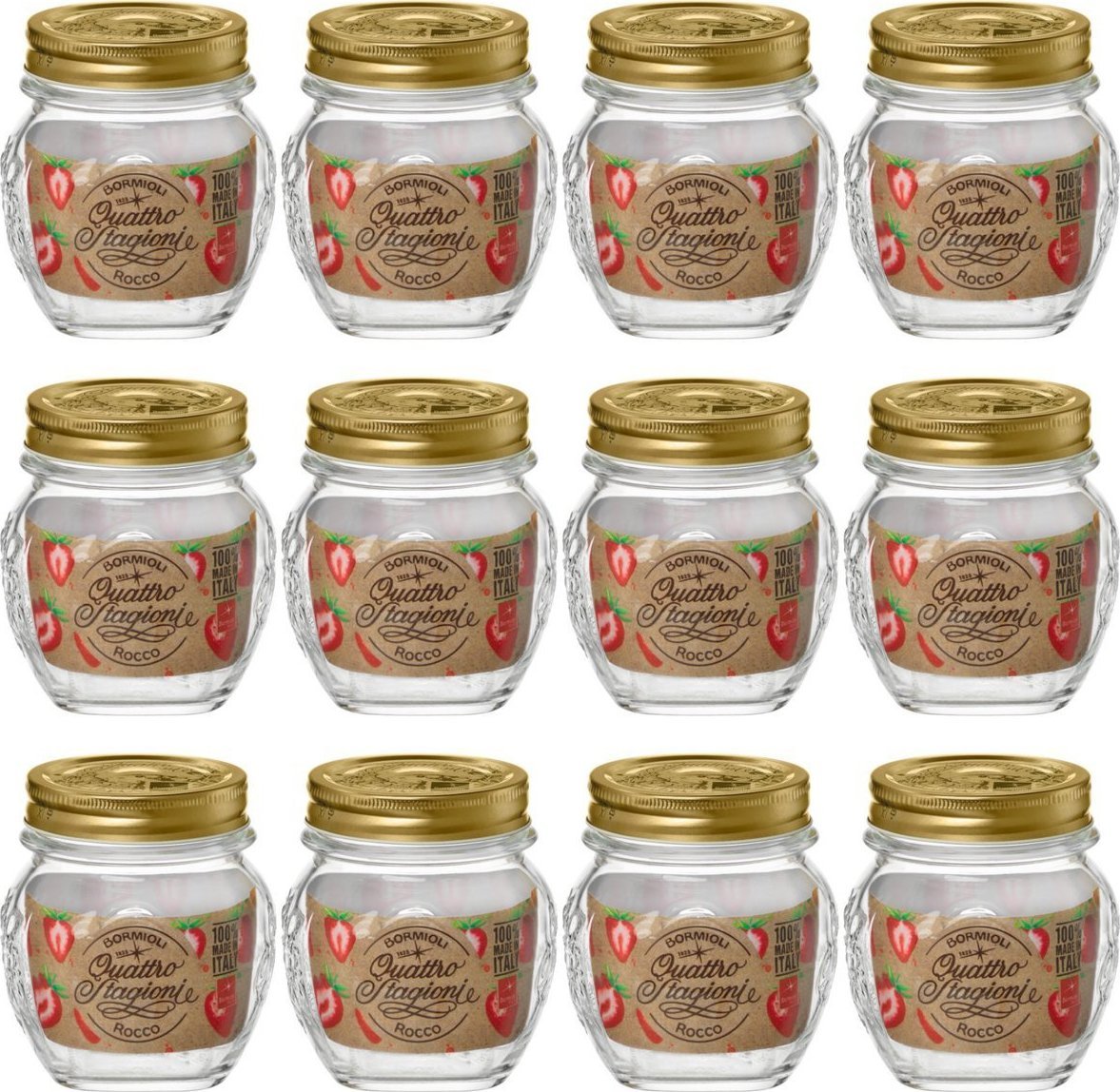 Bormioli Rocco 12x Słoik Bormioli Rocco Quattro Stagioni Anfora 300 ml