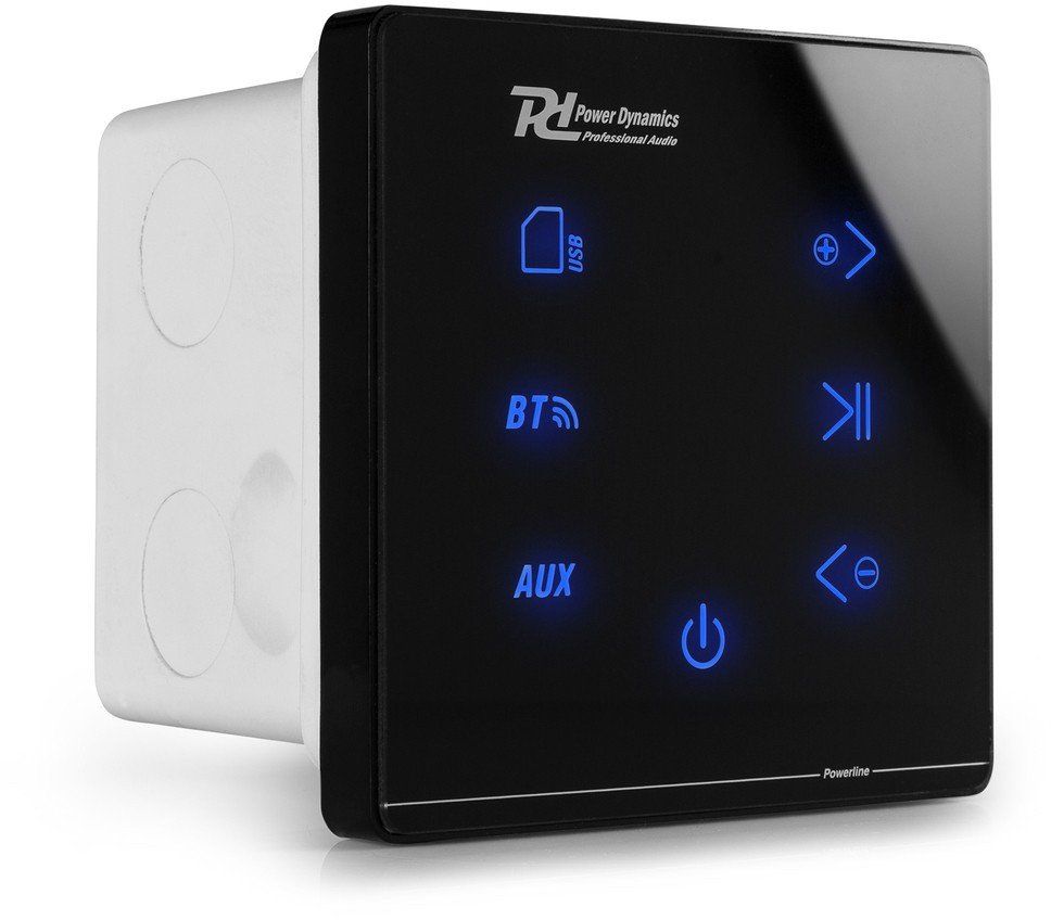 Wzmacniacz audio Powerline A100B do montażu ściennego BT czarny one size