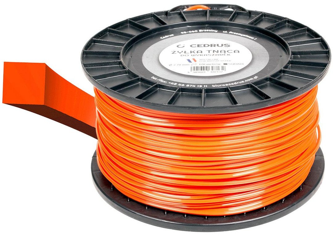 Żyłka Tnąca 2.7/170M Kwadrat Pomarańcz Di1312-B