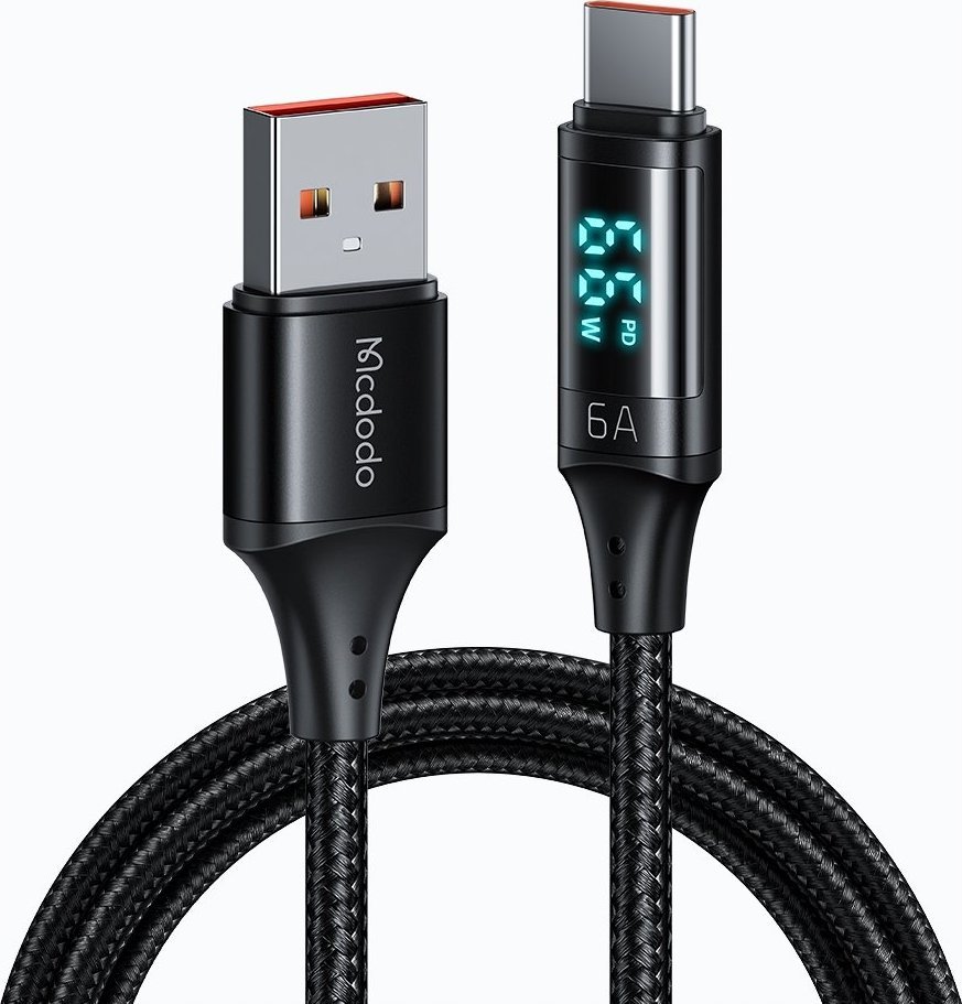 Kabel USB Mcdodo USB-A - USB-C 1.2 m Czarny (CA-1080)