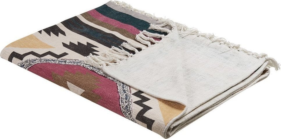 Beliani Koc Bawełniany 130 X 180 Cm Wielokolorowy Nagon!