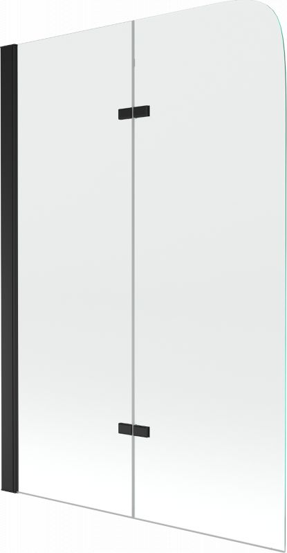 Parawan nawannowy Mexen Mexen Felix parawan nawannowy 2-skrzydłowy 80 x 140 cm, transparent, czarny - 890-080-002-70-00