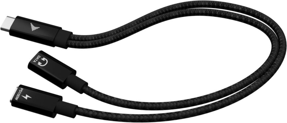 Kabel USB I-TEC USB-C - 2x USB-C 0.3 m Czarny (C31DUALSPLITTERCBLPD)